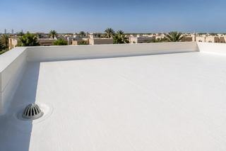 Roof slab with waterproof membrane built for UAE heat in Dubai