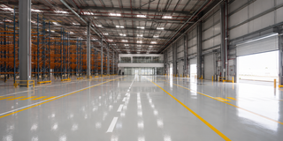 Warehouse renovation with new industrial flooring and mezzanine