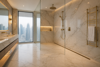 Wet-room conversion in a Dubai Marina apartment