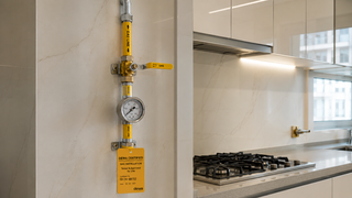 Pressure-tested gas pipe installation