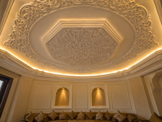 Arabic juss decorative Majlis ceiling — octagonal medallion with arabesque relief