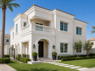 Refreshed villa exterior with weather-tough UAE finish
